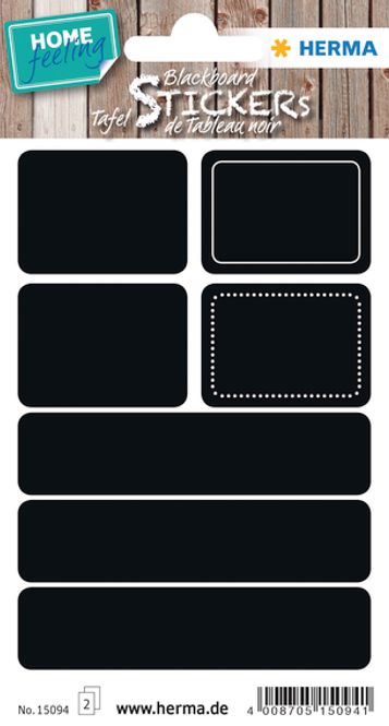 Hovedbilde HOME tavleetiketter Firkanter, 2 ark (5 pakk)