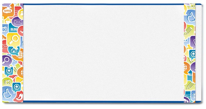 HERMÄX ferdigbind til bøker, Social Icons, 260x540 mm (5 pakk)