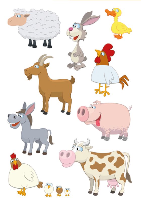 DECOR Stickers Yndlingsdyr, 3 ark (10 pakk)