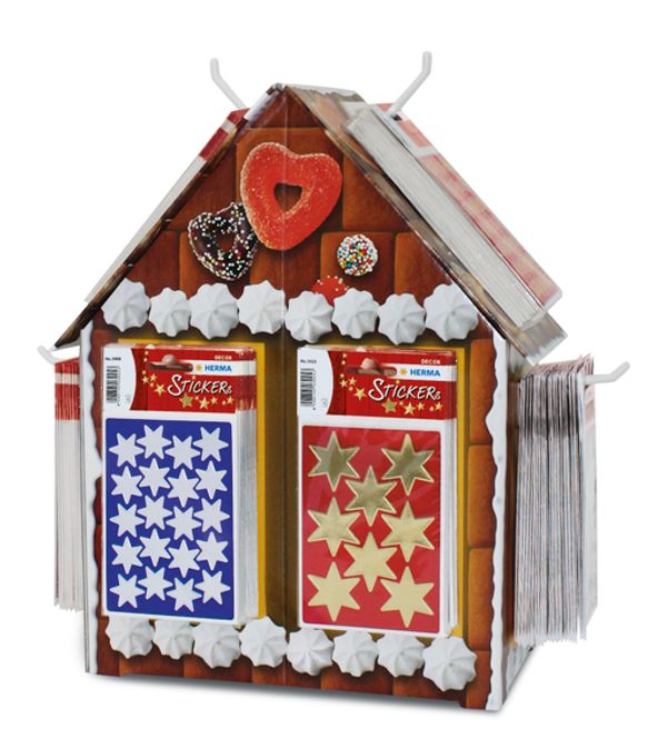 Hovedbilde Display Pepperkakehus, DECOR Stickers Stjerner, ...