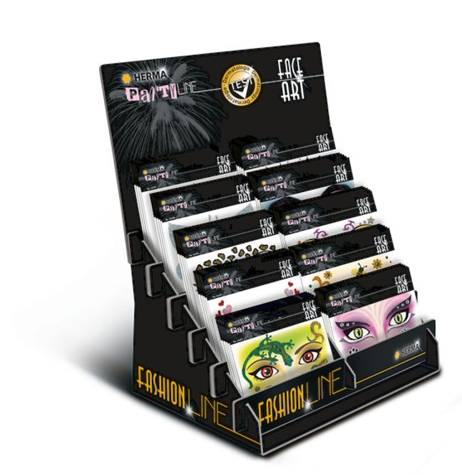 Hovedbilde Display FACE ART, 10 motiver, 50 pakninger