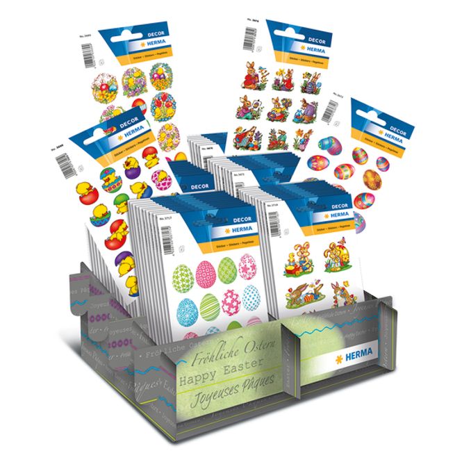 Hovedbilde Display Påske, DECOR Stickers 6 motiver, 60 ...