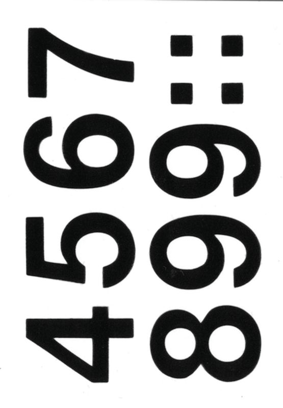 VARIO talletiketter 33 mm, 0-9, svart, 2 ark (10 pakk)