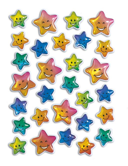 Hovedbilde MAGIC Stickers Stjerner farger (stone), 1 ark (10 ...
