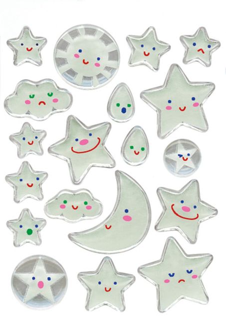 Hovedbilde MAGIC Stickers Stjerner og månen 1 ark 10 pakk