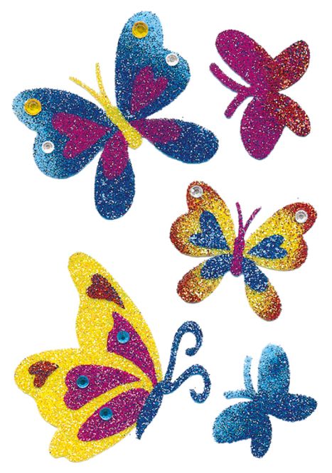 Hovedbilde MAGIC Stickers Sommerfugler glitter 1 ark, (10 ...