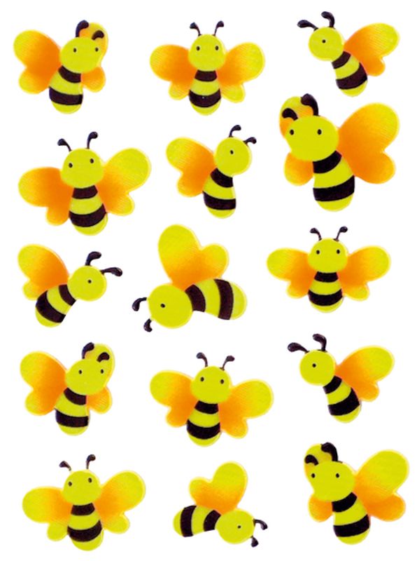 MAGIC Stickers Bier i neon, plastmateriale, 1 ark (10 pakk)