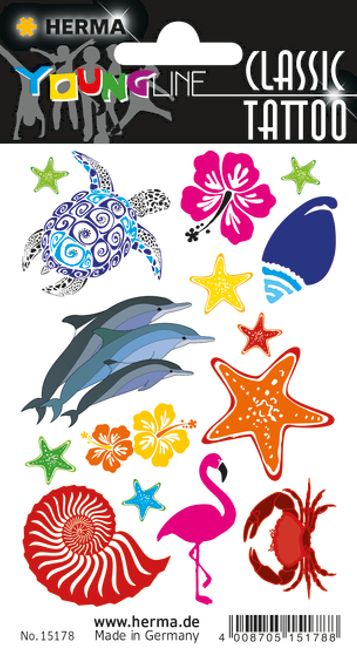 Hovedbilde CLASSIC Tattoos Colour Art, Sjødyr, 14 motiver, 1 ...