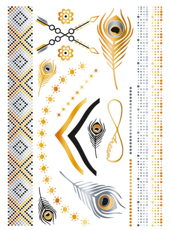 FLASH TATTOO ACCESSOIRES, 17 motiver (5 pakk)