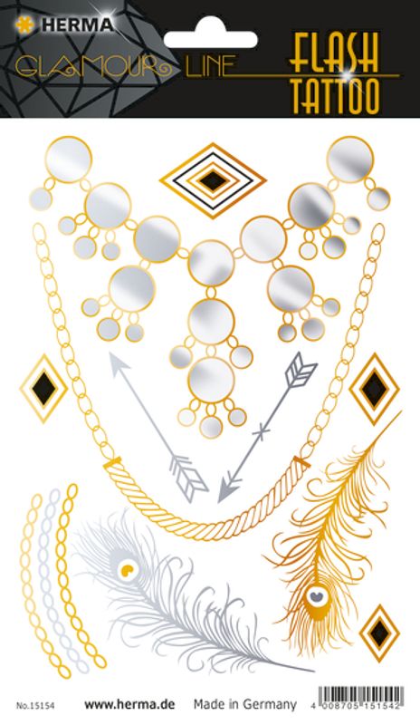 FLASH TATTOO DIAMONDS, 13 motiver (5 pakk)