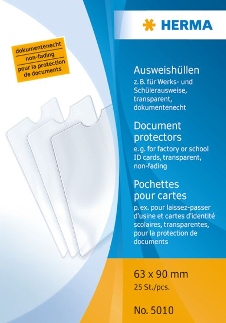 Hovedbilde HERMA plastlommer i klar plast 63x90 mm (25 stk)