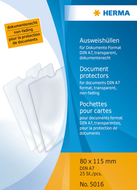 Hovedbilde HERMA plastlommer i klar plast 80x115 mm, A7 (25 ...