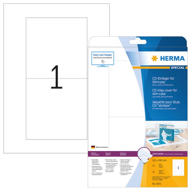 Hovedbilde SPECIAL CD cover innlegg, Slim case, 25 ark ...