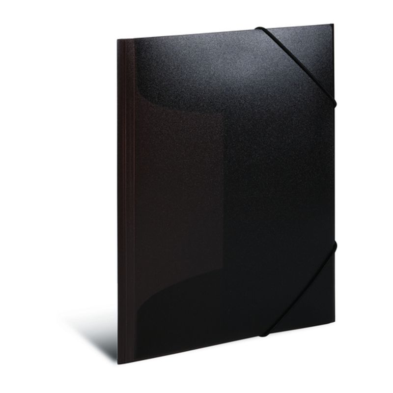 Strikkmappe i transparent plastmateriale A4, svart (3 pakk)