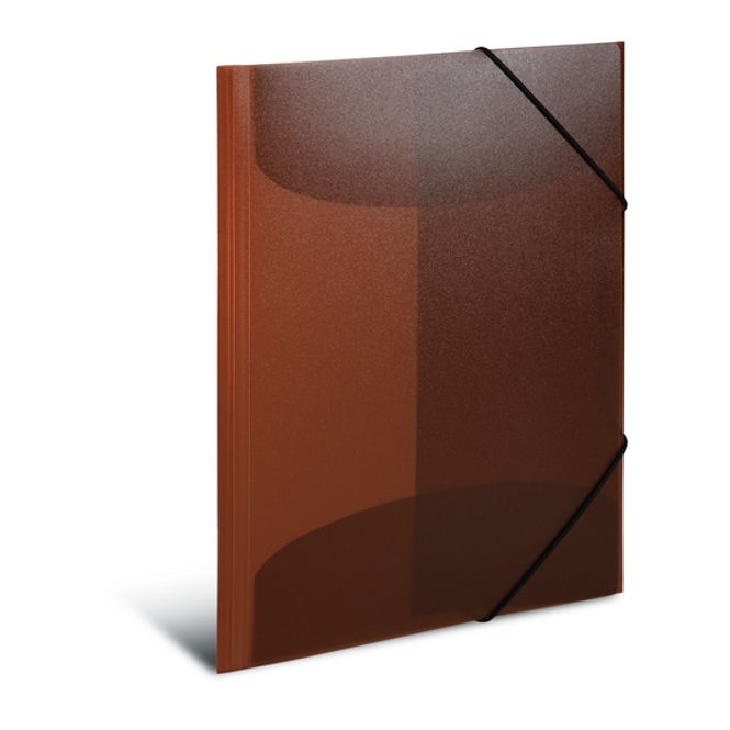 Hovedbilde Strikkmappe i transparent plastmateriale A4, brun ...