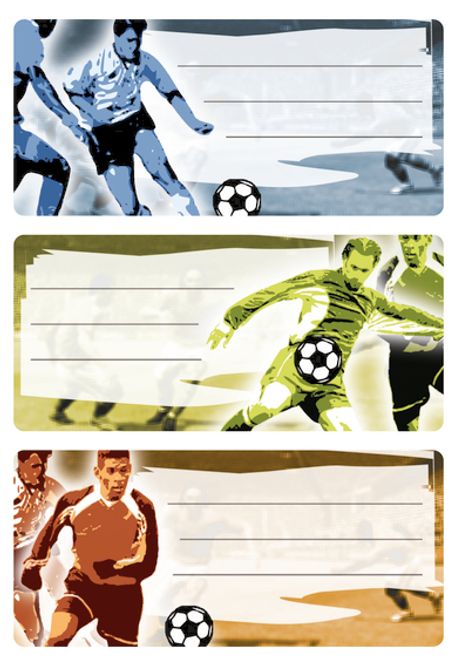 Hovedbilde VARIO boketiketter Fotballspillere 3 ark pr. ...