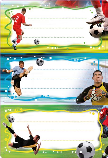 Hovedbilde VARIO boketiketter Fotballspillere med glitter, 2 ...