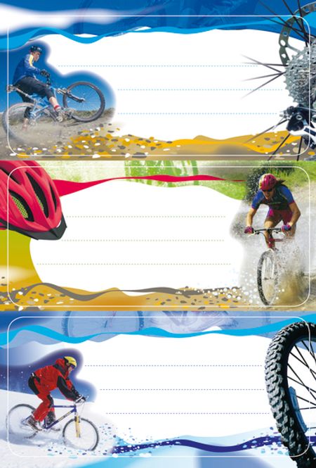 Hovedbilde VARIO boketiketter Montainbike, 3 ark (10 pakk)