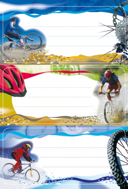 VARIO boketiketter Montainbike, 3 ark (10 pakk)