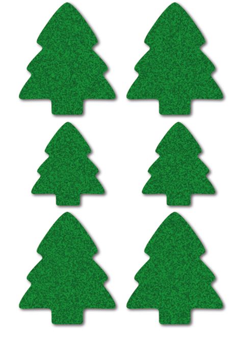 Hovedbilde MAGIC Stickers Juletre i grønn filt, 1 ark (10 ...
