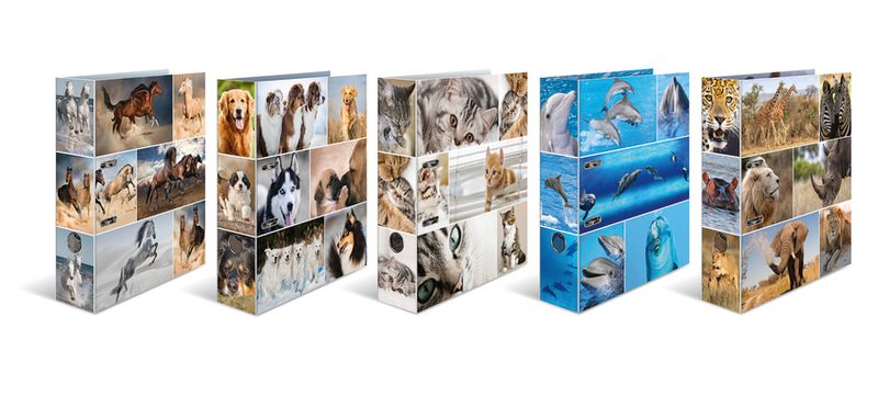 Sortiment Animals, HERMA ringpermer i kartong, A4, 10 stk