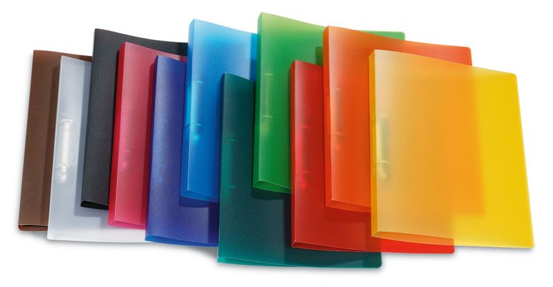 Smal ringperm i transparent plastmateriale A4, hvit (3 pakk)
