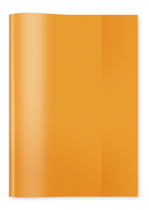 Ferdigbind til skrivebøker A5 transparent oransje (25 stk)