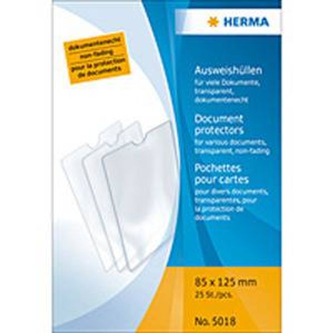 Hovedbilde HERMA plastlommer i klar plast 85x125 mm (25 stk)