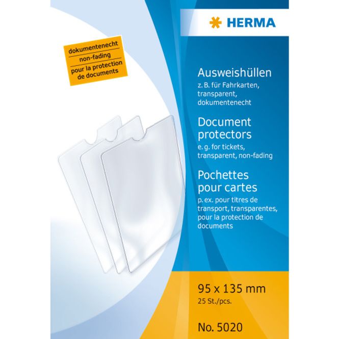 Hovedbilde HERMA plastlommer i klar plast 95x135 mm (25 stk)