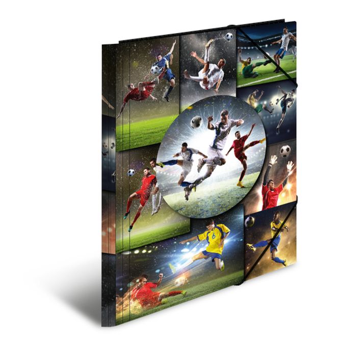 Hovedbilde HERMA strikkmappe i plastmateriale, A3, Fotball ...